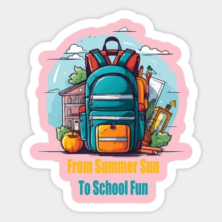 Back to school: From Summer Sun to School Fun Sticker